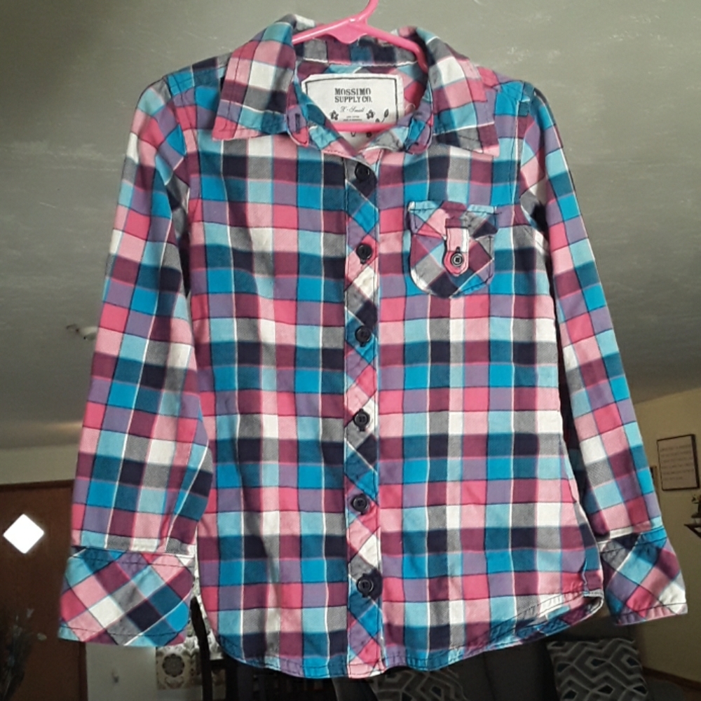 Flannel, button up, plaid shirt.